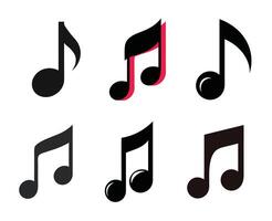 Music Note Icon Set for Audio, Sound, or Musical Design Projects vector