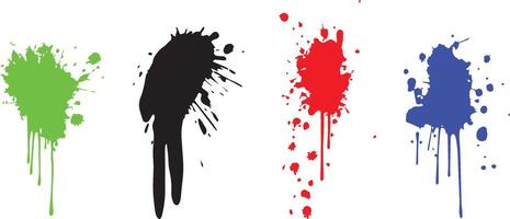 Ink Splatter Elements for Creative Design Projects vector