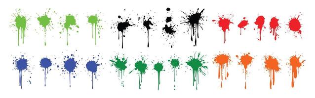 Grunge Ink Splatter Set for Artistic Use vector