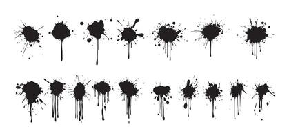 Messy Ink Splatters for DIY Art Graphics vector