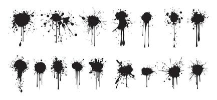 Artistic Ink Splatter Set for Edgy Projects vector
