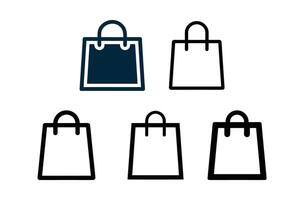Shopping Bag Icon Set for E-commerce, Retail, or Business Design Projects vector