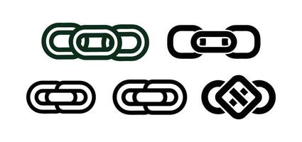 Chain Link Icons for Tech Branding, Web Connectivity, or Network Design Projects vector