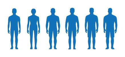 Flat User Silhouettes for HR Software vector