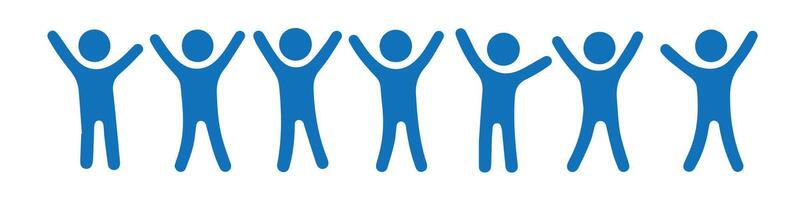 Silhouette Workers Set for Team Management vector