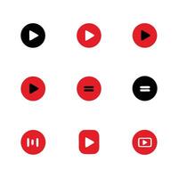 Multimedia Play and Pause Button Icons for or Audio Design vector
