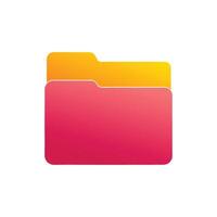 Colorful Folder Icon for Digital Organization, File Management, or App Interface Design vector
