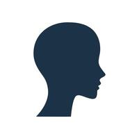 Simple Head Silhouette for Profile Pictures or Basic Design Elements vector