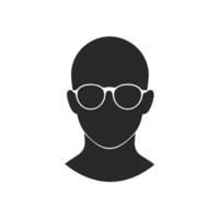 Minimalist Person Silhouette with Glasses for Identity Concepts, User Icons, or Design Elements vector