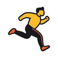 Dynamic Running Person Illustration for Fitness, Sports, or Action Concepts vector