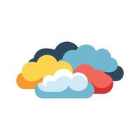 Abstract Colorful Cloud Illustration for Weather Concepts, Technology, or Modern Design vector