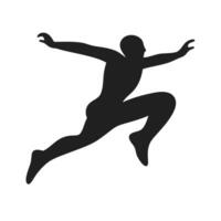 Dynamic Running Man Silhouette for Fitness, Sport, or Action Concepts vector