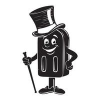 Ice Cream Lolly Silhouette with Smiling Face vector