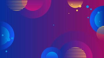 Creative abstract background with circles element. Blue, orange, yellow, purple, and pink gradient background. . Modern geometric background. Shapes background. Gradient background vector