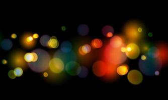 Abstract blur colorful circle bokeh black background. abstract lights background. vector