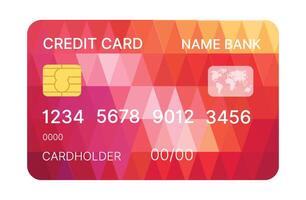 Credit card with a colorful background vector
