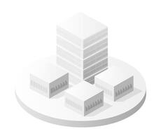 Isometric building icon illustration. vector