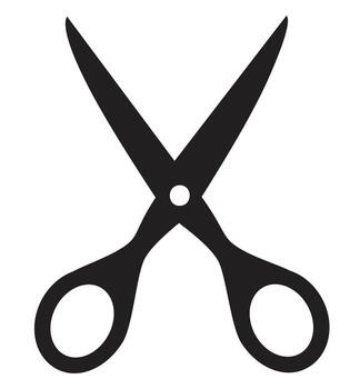 A pair of scissors is shown on a white background vector