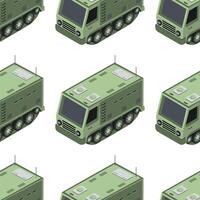 A pattern of military vehicles a white background vector