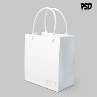 Showcase eco-friendly designs with a clean, white canvas for versatile branding applications and environmental awareness. psd