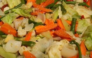 chopsuey or stir fried vegetables photo