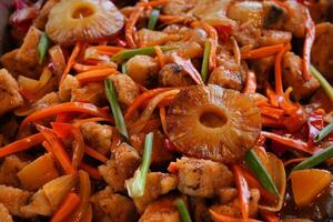 sweet and sour pork with pineapple photo