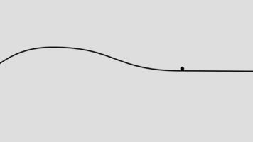 Minimal motion graphic line text animation, hello word text written in black on white background video