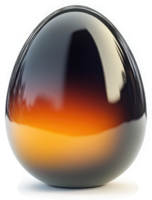 Polished egg-shaped object with a gradient color transition. png