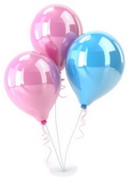 Three colorful balloons, a celebration of joy. png