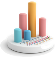 Multi-colored bar graph illustrating fluctuating data trends. png