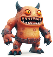 Orange demon creature with large teeth and horns. png