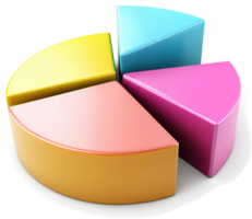 Colorful pie chart representation of segmented data. png