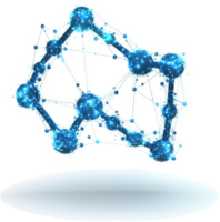 Abstract graphic design of interconnected nodes and lines. png