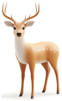 Digital rendering of a fawn facing forward. png