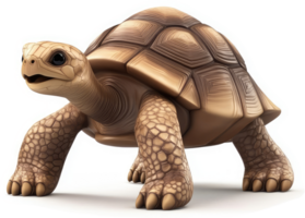 Cartoonish turtle in a light brown color scheme. png