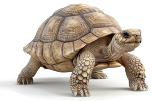 A large, land tortoise in profile view. png