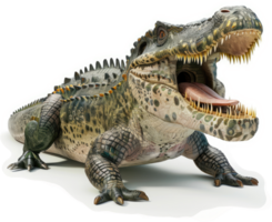 Massive prehistoric crocodile with powerful jaws. png