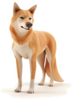 Digital rendering of a light orange canine. png