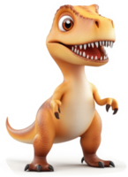 Cute cartoon tyrannosaurus rex illustration. png