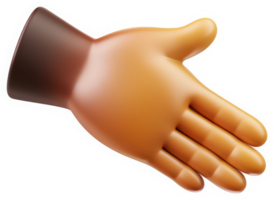 3d hand extending in a gesture of greeting. png