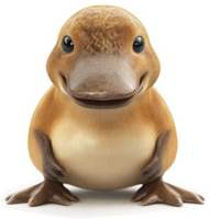 A digital illustration of a cheerful platypus. png