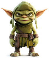 Green, mischievous, elven character with pointed ears. png