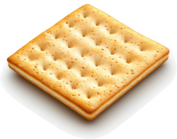 Square, light-tan, crisp cracker with a slightly textured surface. png