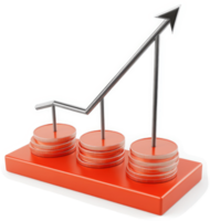 Graphical representation of increasing financial growth. png