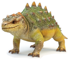 A prehistoric armored reptile, showcasing varied scales and spines. png