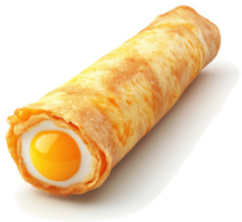 Crispy, golden egg roll filled with a yolk. png