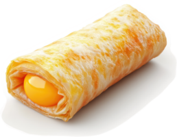 Crispy, golden egg roll, showcasing a soft yolk. png