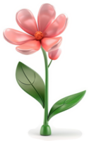 Vibrant, stylized pink flower with bold, graphic design. png