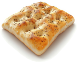 Square artisan flatbread topped with seasonings. png