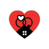 Love House Settle Down Icon vector